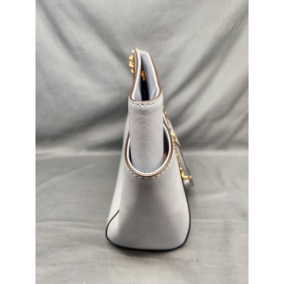 Michael Kors Jet Set Travel Tote Chain Shoulder Leather Blue Pre-Owned! - Picture 4 of 12